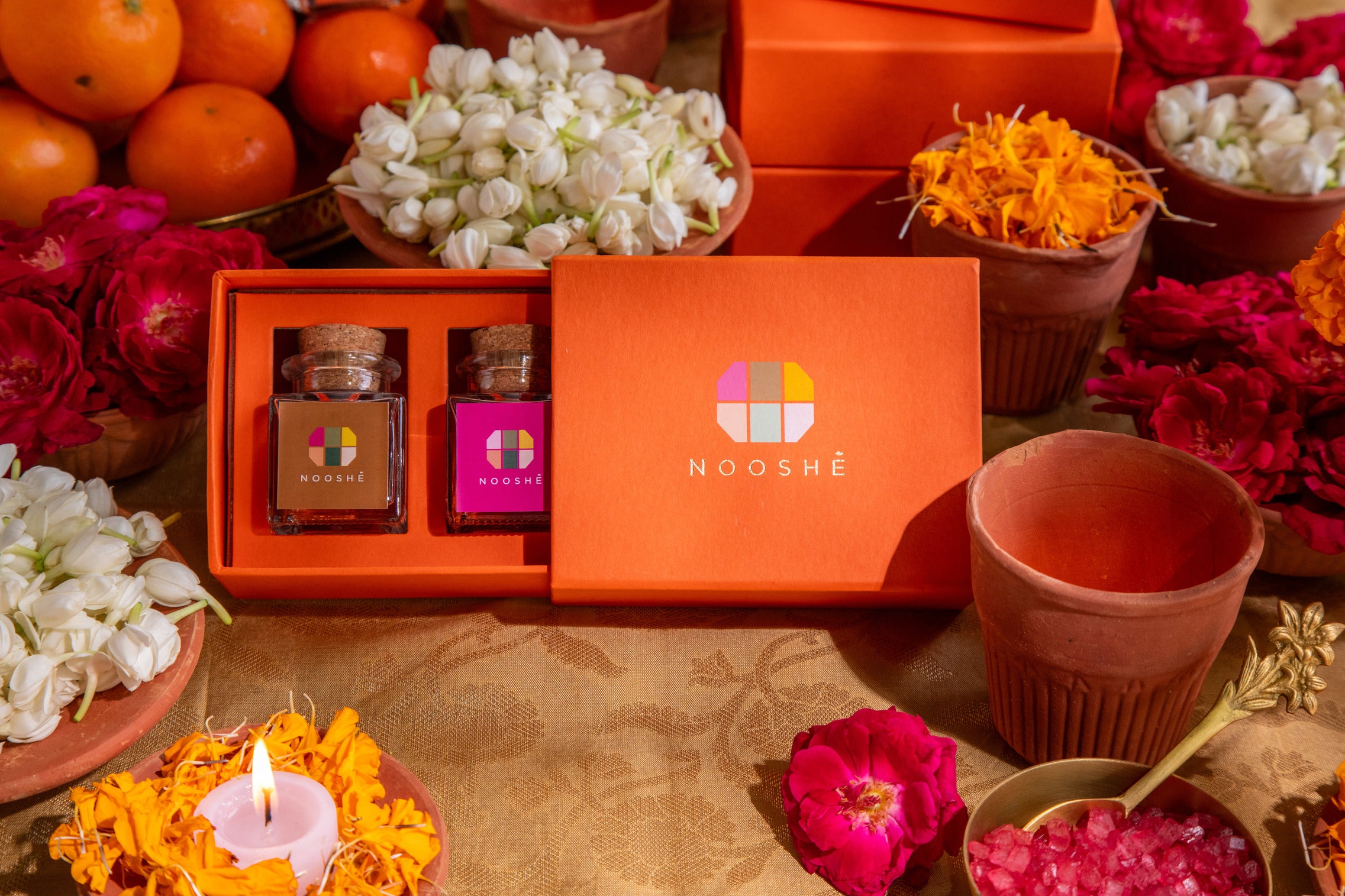 Narangi Gift Box π (Set of 2 cube jars)