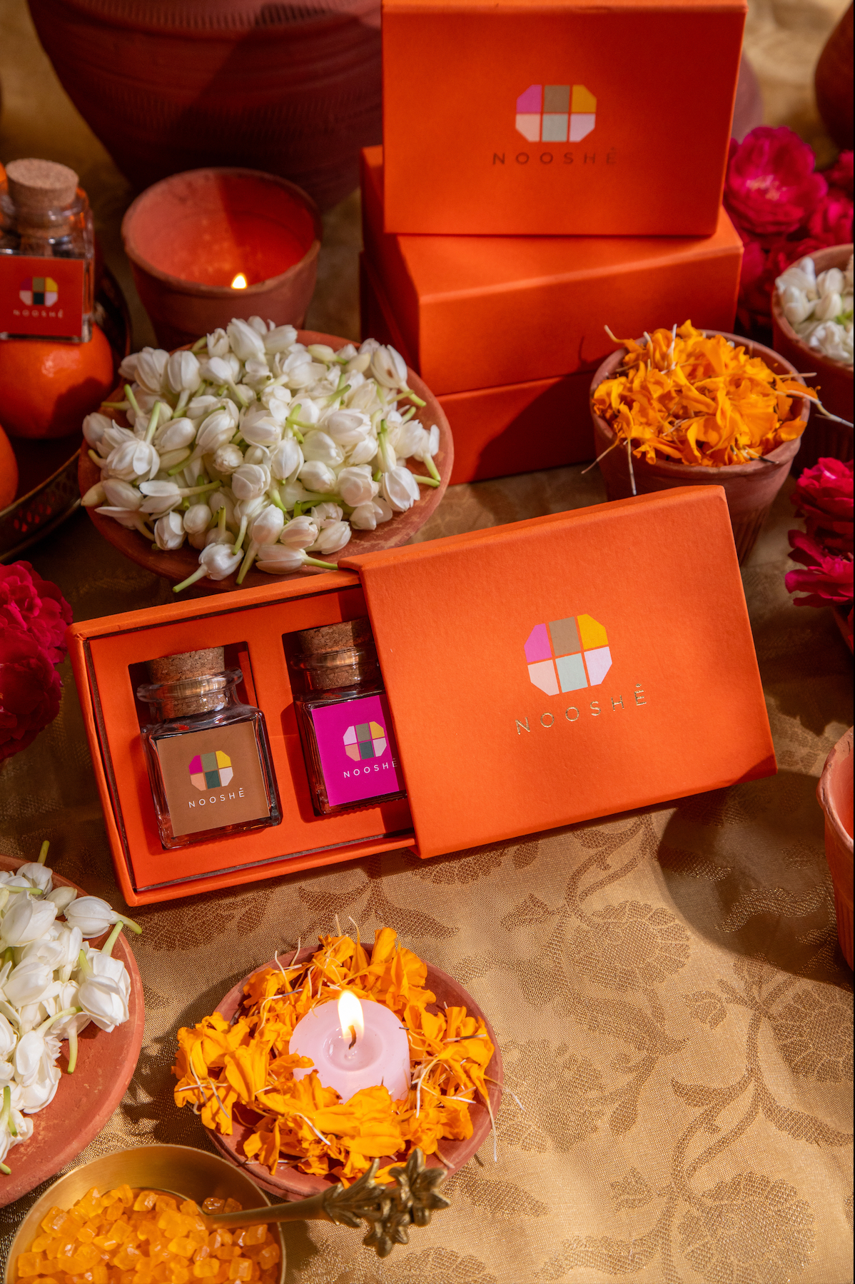 Narangi Gift Box ๐ (Set of 2 cube jars)